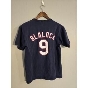 Texas Rangers Shirt Russell Blalock #9 XL Navy Y2K MLB